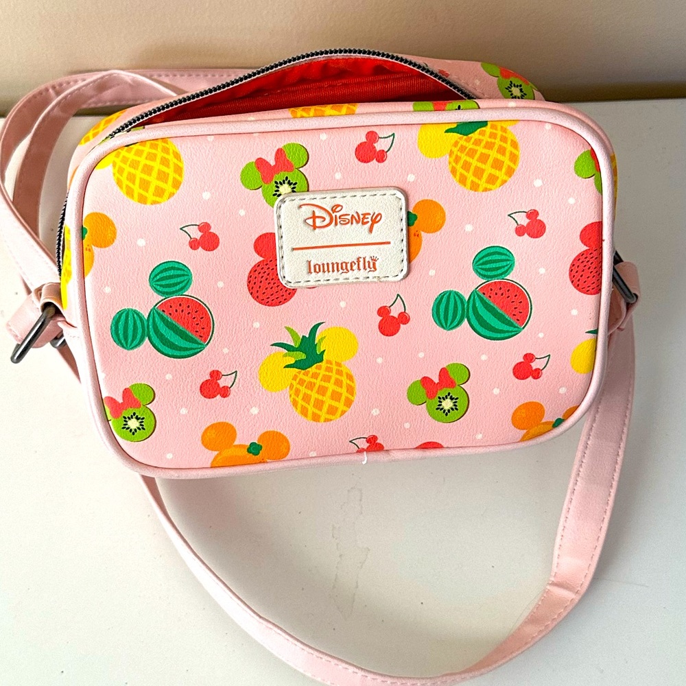 Loungefly Disney Mickey Mouse FRUIT Crossbody Camera Bag